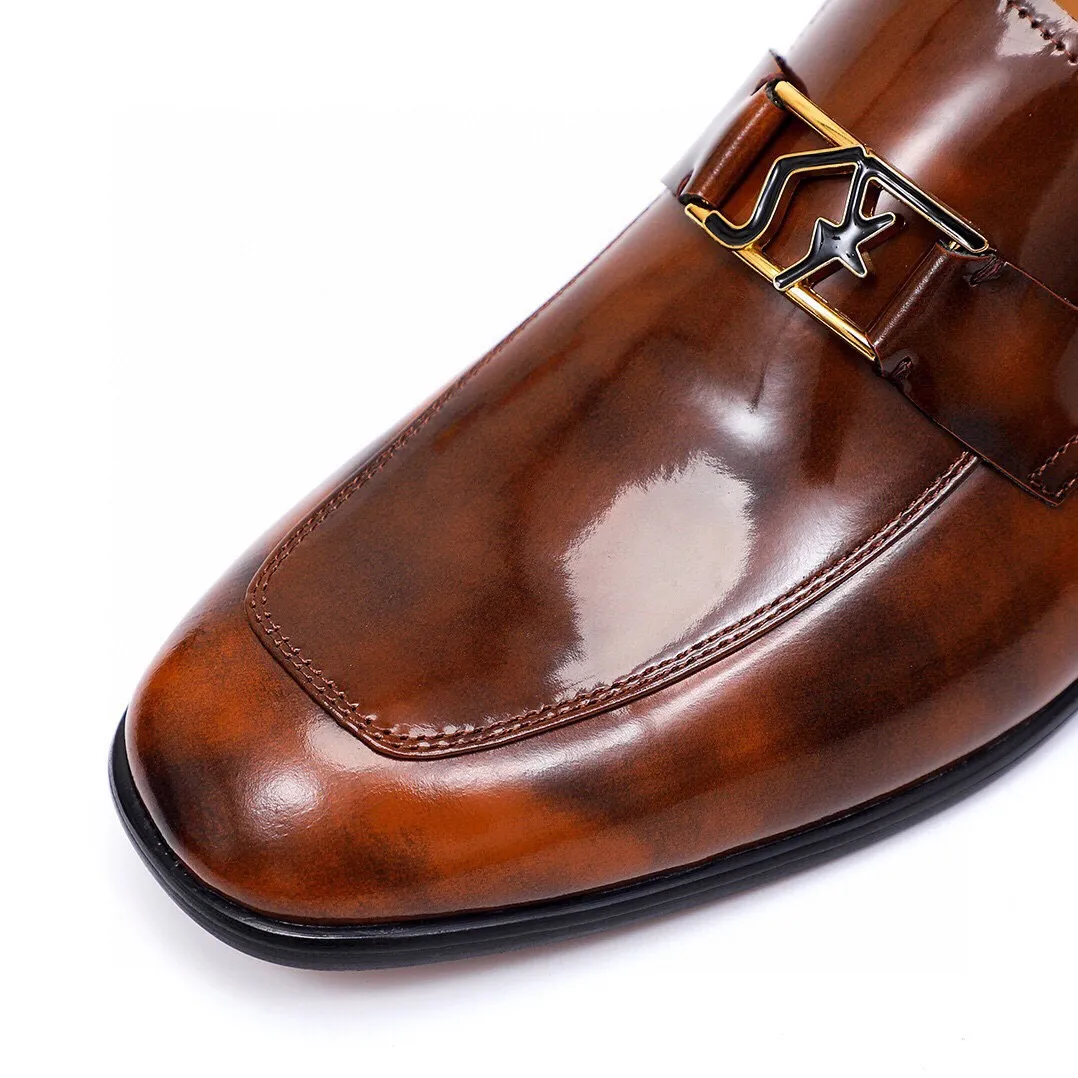 Men's Men's Shoes 💰540 💐[Ferragamo/Ferragamo] New 🐲Ferragamo* Ferragamo classic formal leather shoes! It is made of imported first-layer open-edge beaded cowhide leather upper + luxurious hardware buckle, and the inner layer is comfortable first-layer cowhide 🐂 leather lining! Original wear-resistant rubber outsole! Code number 38-44 (45🉑️customized)